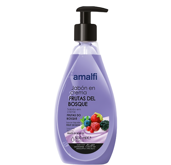 Amalfi 桑葚藍莓嫩白細膚液體皂 清爽不黏膩 草本配方 100%歐洲製造, 500ml, 1瓶