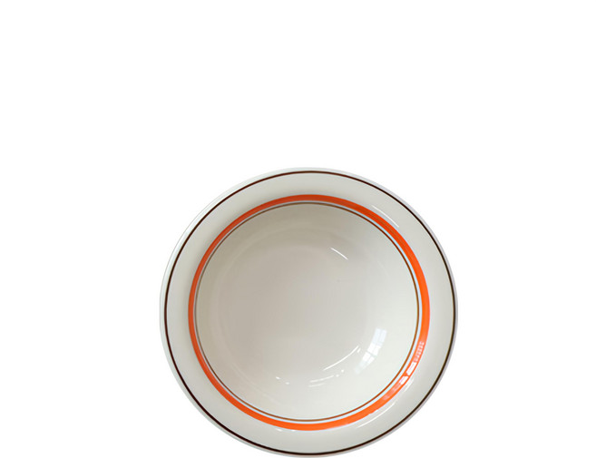 Kanesuzu 寬邊陶瓷碗 1號 (15公分) 橘色 耐熱溫度5-100℃ 可供食品接觸使用, 1個