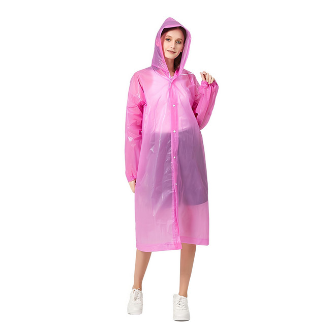EVA 加厚輕便雨衣 成人, 粉色, 1件