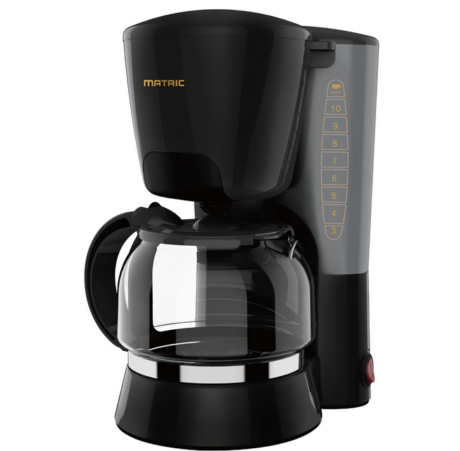 MATRIC 松木家電 10人份美式滴漏咖啡機 MG-CM1009A 110V 1000ml 耐熱玻璃壺 自動保溫功能, Black, 1台