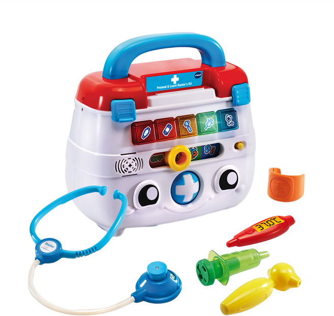 vtech 偉易達 小醫生互動學習組, 1組, 紅，藍，白