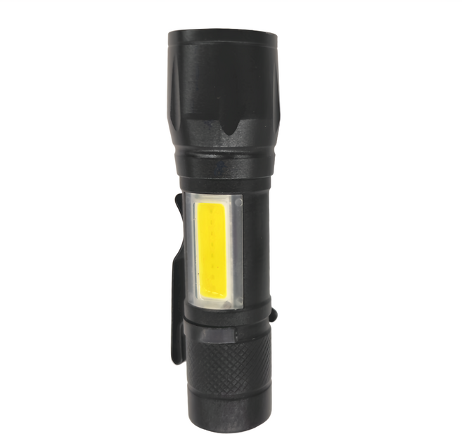 Lofor 樂活生活家 手電筒 USB充電式 9cm 鋁合金材質 輕便好攜帶 三段式, 1個