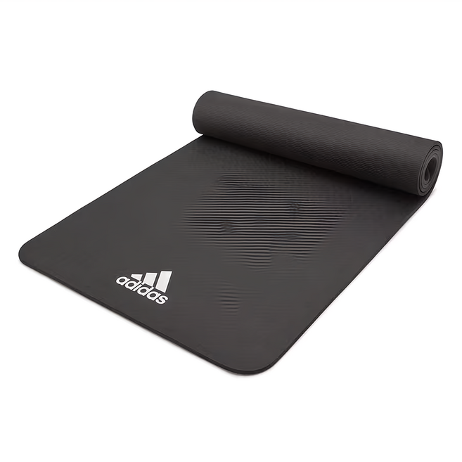 adidas 愛迪達 輕量波紋瑜珈墊, 經典黑, 1個