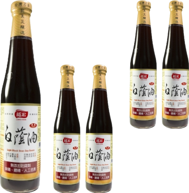 龍宏 白蔭油, 420ml, 5瓶