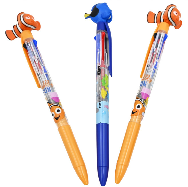 Disney 迪士尼 海底總動員造型3色筆組, 橘色 + 藍色, 1組