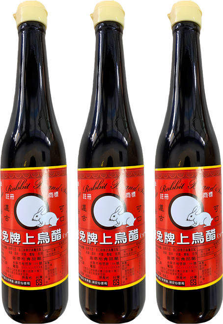 白兔牌 上烏醋, 500ml, 3瓶