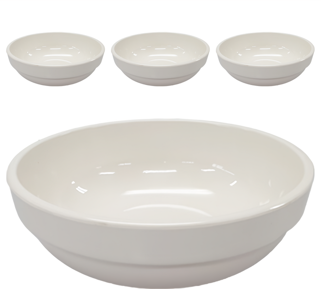 abm 迷你8吋餐碗, 白色, 4個