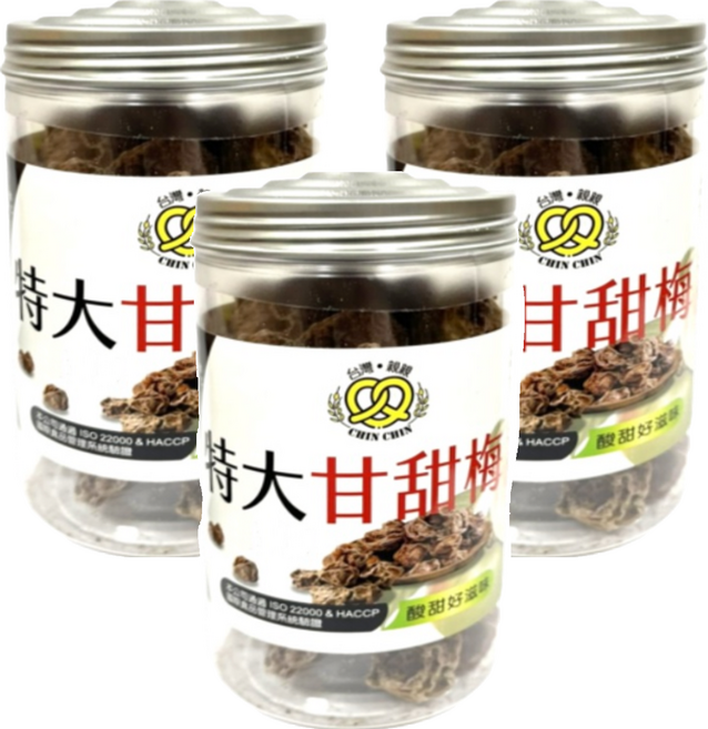 台灣親親 特大甘甜梅, 190g, 3罐
