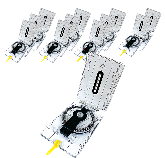 Life 徠福 地圖用指北針 NO.7191, 多色, 12個