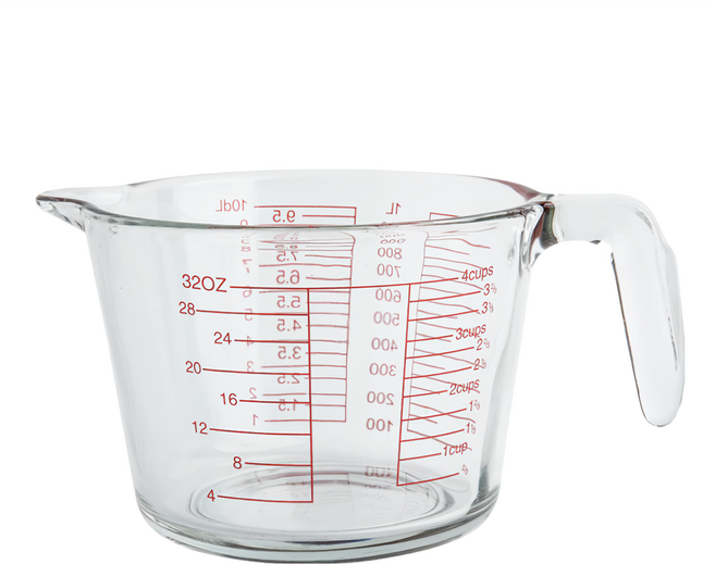 BOACUP 烘焙刻度 玻璃量杯, 500ml, 1個, 透明色