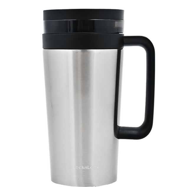 LocknLock 樂扣樂扣 手沖濾網咖啡杯, 銀色, 580ml, 1個