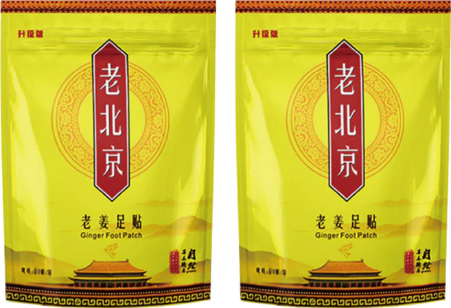 中國 老北京 升級版老北京足貼 老薑, 377g, 60片, 2包