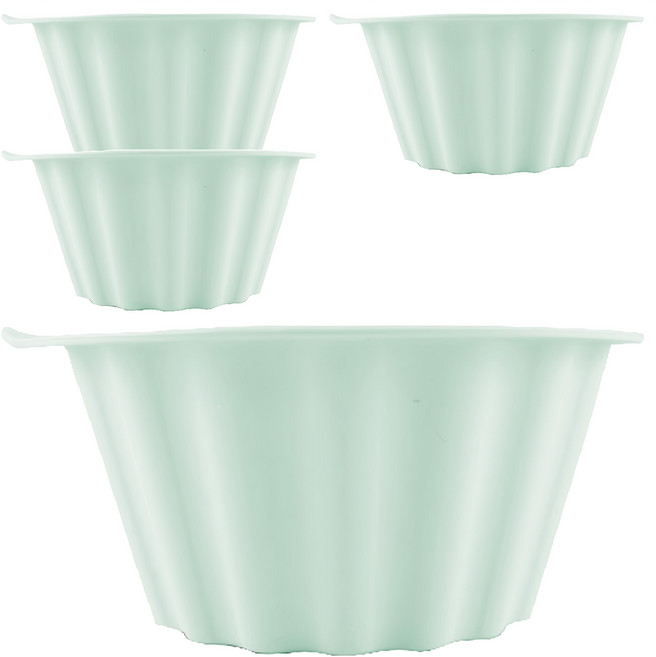 SiliPot 鉑金矽膠烘焙模具 薄荷綠, 4個