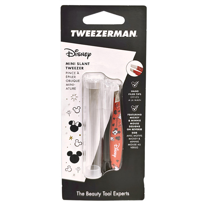 TWEEZERMAN Disney 隨行款斜口鑷 9.5cm, 限定超萌米奇米妮, 1支