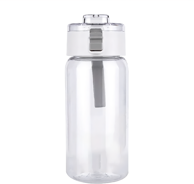 簡約太空杯 Set 2 PC+PP+矽膠材質 透明水壺 經典白, 580ml, 1組, 1160ml