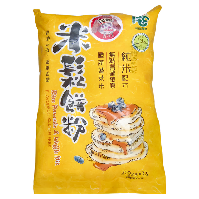屏東農產米鬆餅粉, 1包, 600g