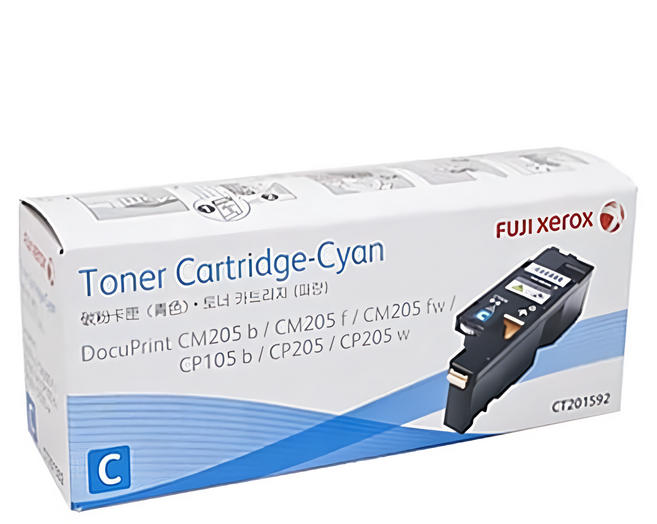 FUJI XEROX 原廠藍色碳粉匣 CT201592 適用CM205b/CM205f/CP105b/CP205/CP215/CM215b/CM215fw, 藍色, 1個