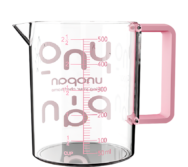 unopan 屋諾 料理塑膠杯, 粉紅色, 500ml, 1個