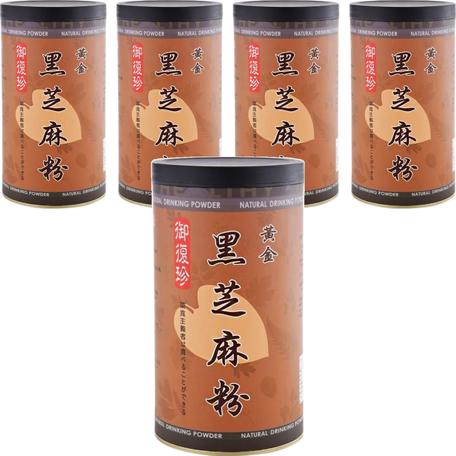 御復珍 黃金黑芝麻粉, 600g, 5罐