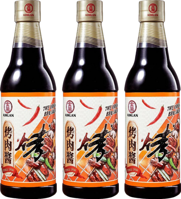 KIMLAN 金蘭 辣味烤肉醬, 590ml, 3瓶