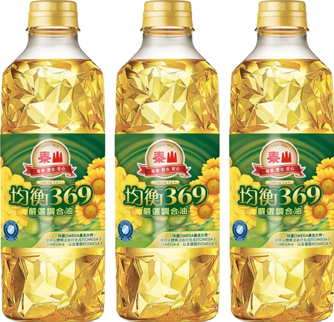 TAISUN 泰山 均衡369 健康調合油, 1L, 3瓶