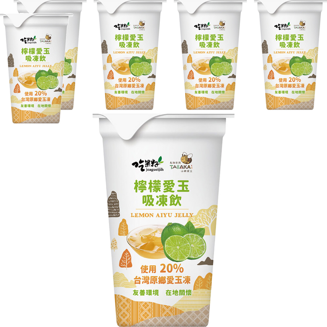 吃果籽 愛玉吸凍飲 檸檬 低卡健康無負擔 無防腐劑 無人工色素 台灣水果優先, 220g, 6罐