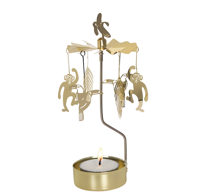 PLUTO DESIGN 旋轉燭座 附蠟燭 小型 叢林生活 金屬材質 瑞典設計 16cm