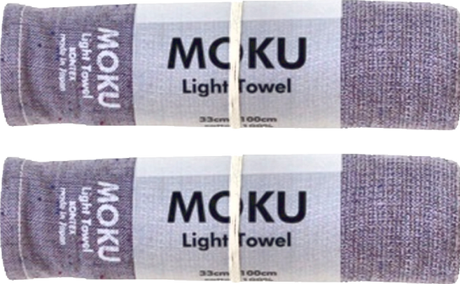 kontex MOKU 超速乾輕薄吸水長毛巾 33x100cm 100%純棉 日本製造, 薰衣草紫, 2條