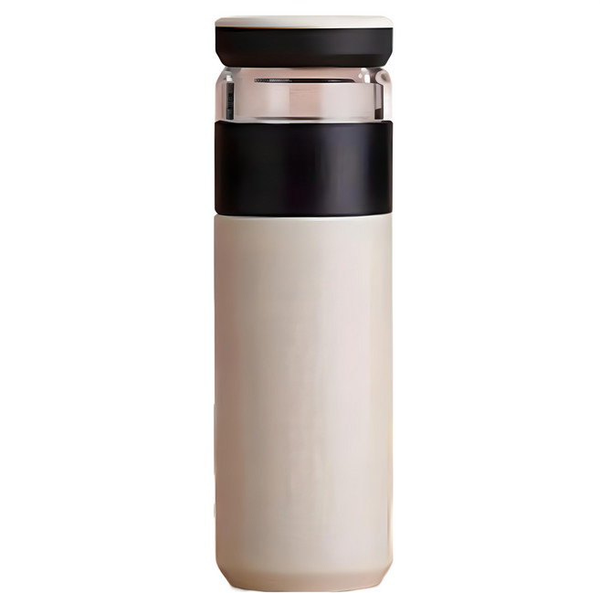 小米有品 趣家茶水分離保溫杯, 白色, 520ml, 1個