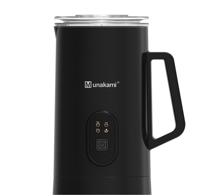 Munakami 村上 多功能電動奶泡機 黑色 ｜冷熱奶泡、一鍵操作、易清洗, MK-9Y