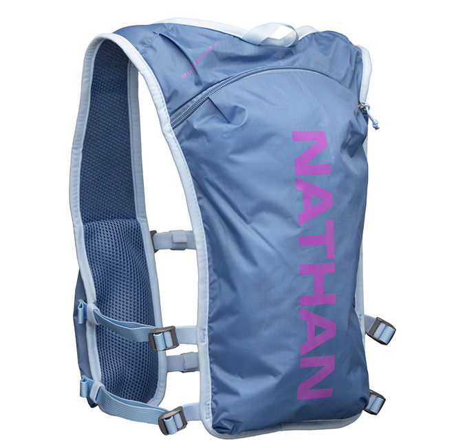 NATHAN Quick Star水袋背包 NA4196QC 66~132cm 156g 1.5L, 灰藍色, 1個