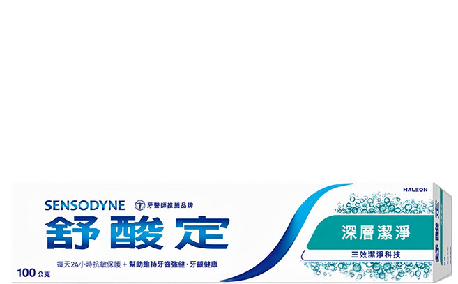 SENSODYNE 舒酸定 長效抗敏深層潔淨牙膏, 100g, 1條, 1條