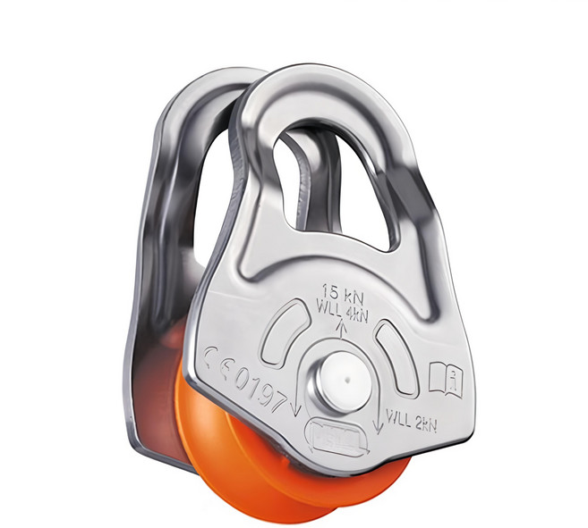 PETZL OSCILLANTE 緊急用滑輪, 黃黑色, 1個