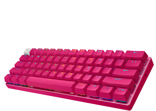 logitech G 羅技G PRO X 職業機械式 60% 電競鍵盤, G Pro X, 觸感軸, 桃色