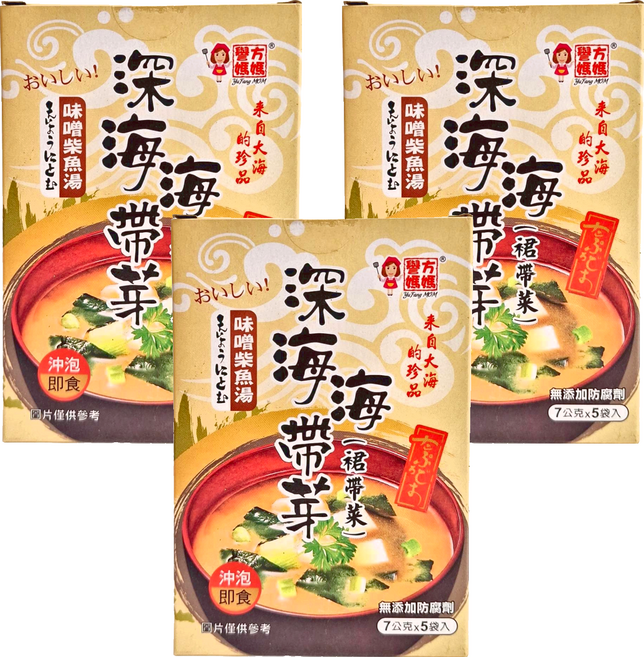 譽方媽媽 深海海帶芽 味噌柴魚湯, 35g, 3盒