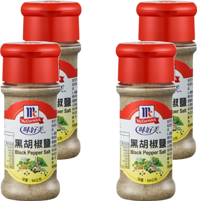 McCormick 味好美 黑胡椒鹽, 60g, 4瓶