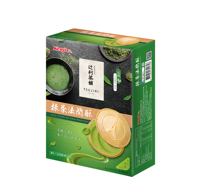 Kenji 健司 X 辻利 抹茶法蘭酥, 126g, 1盒