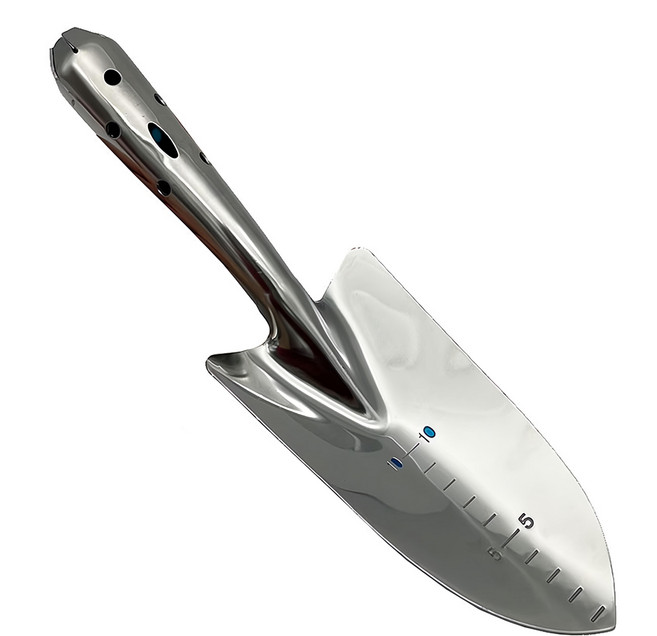 WEN-CHENG 汶澄 大不鏽鋼刻度花鏟/農用鏟/鏟子 30 x 8cm, 1支