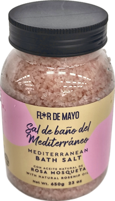 FLOR DE MAYO 佛洛美 玫瑰精萃緊緻抗皺地中海沐浴鹽, 650g, 1罐