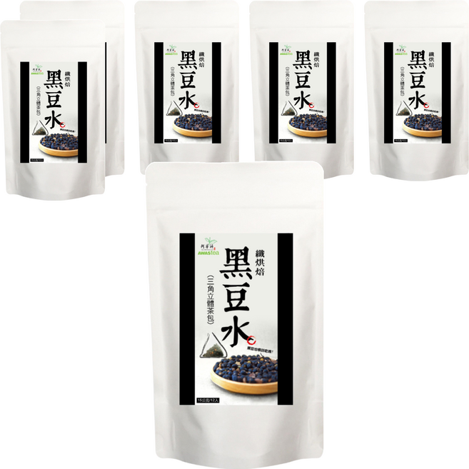 AWAStea 阿華師 纖烘焙黑豆水, 15g, 12入, 6袋