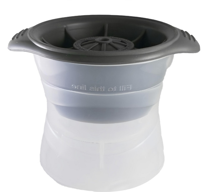 威士忌冰塊模具, 圓形 透明白色, 1個