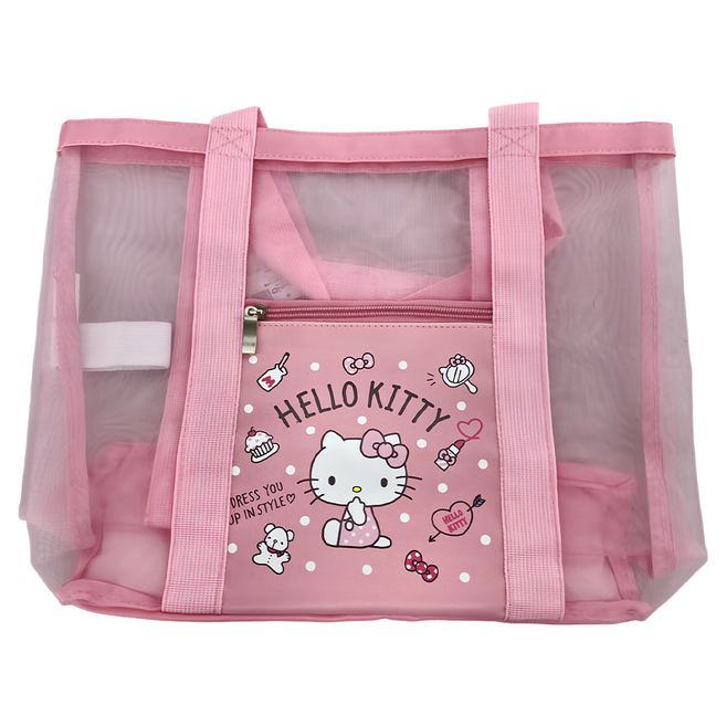 Hello Kitty 凱蒂貓 細網購物袋, Hello Kitty 粉色