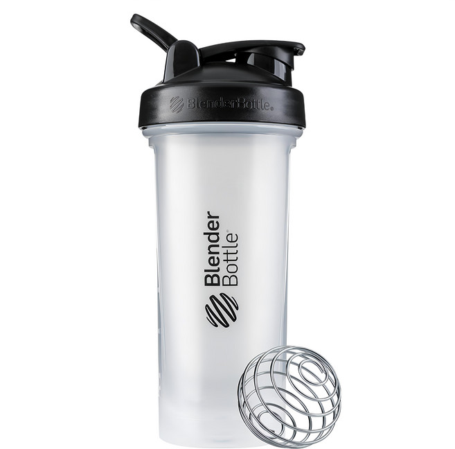 Blender Bottle Classic V2 搖搖杯, 黑蓋白, 828ml, 1個