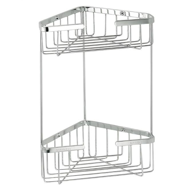 DAY&DAY 日日家居 雙層轉角架 ST3209-2 #304不鏽鋼 W195*D195*H348MM, 銀色, 1個