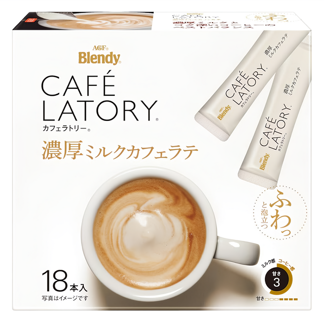 AGF LATORY 濃厚拿鐵咖啡, 10.5g, 18入, 1盒