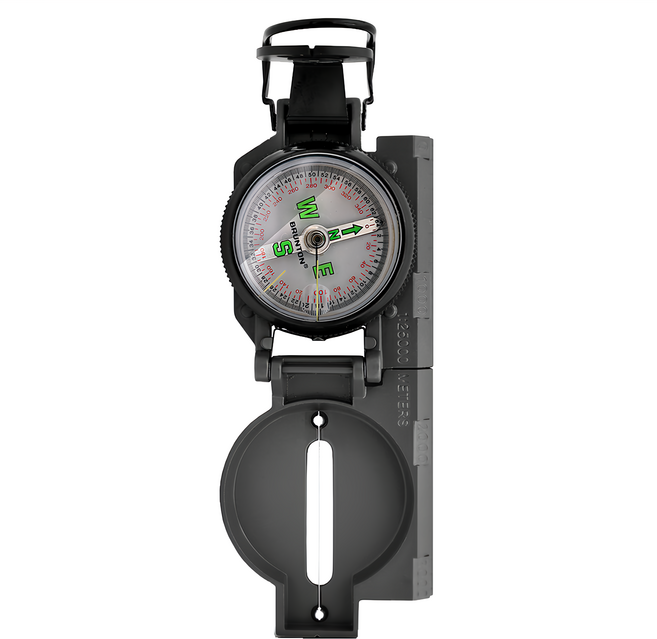 BRUNTON Lensatic Military Style Compass 軍規指北針, 黑色, 1個