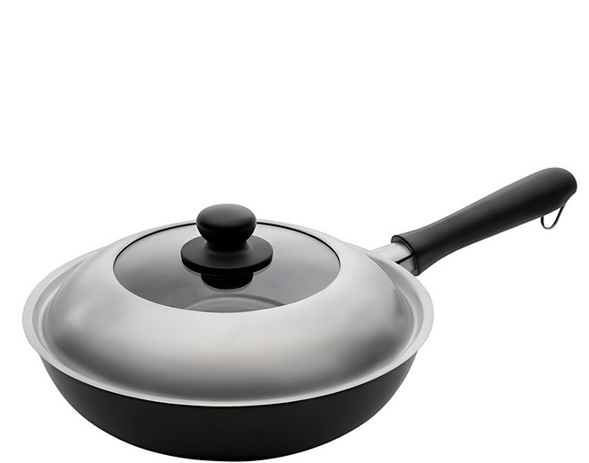 柳宗理 網紋中華鐵炒鍋 附蓋 #087693, 30cm, 1個