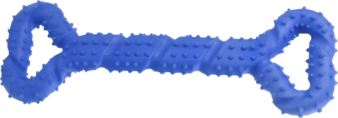 치즈쿠키 중대형견 물어뜯기 장난감 고무 이갈이스틱 터그 놀이 장난감, 파랑, 1개