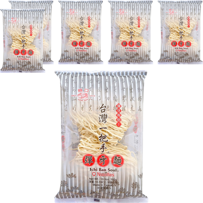 龍口 台灣一把手 彈牙麵, 300g, 6包