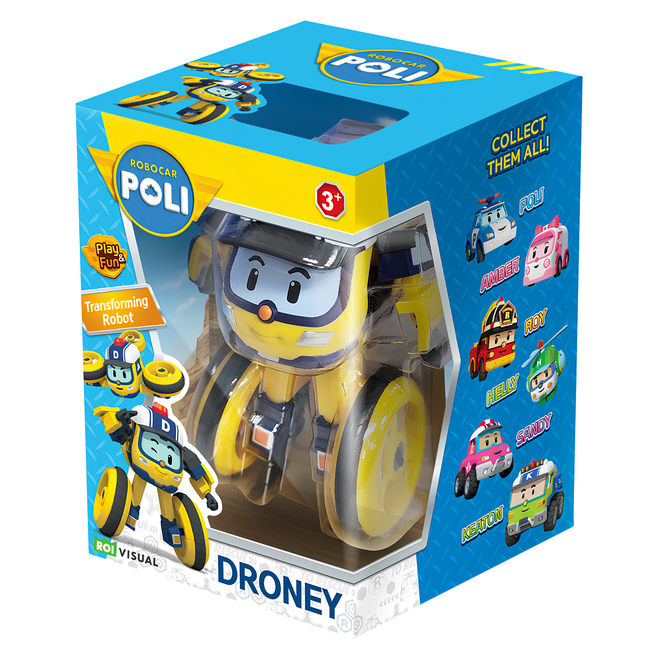 ROI TOYS 新4吋變形機器人玩具 RB33656, 佐力 黃色, 1盒